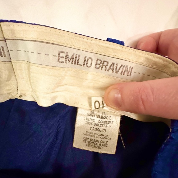 Rare 1970s Emilio Bravini Vintage 100% Silk tailored pants. - Picture 8 of 13